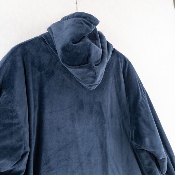 Comfy Jr. Youth Size Oversized Blue Blanket Sherpa One Size Hood - Picture 10 of 11